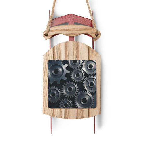 Gears of Innovation - Sled Ornaments