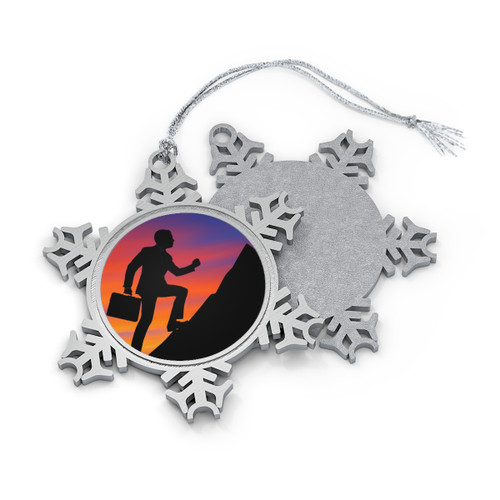 Driven to Succeed - Pewter Snowflake Ornament