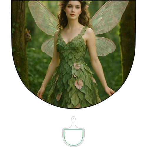 Whimsical Woodland Sprite - Bamboo Pizza Board (Engraving)