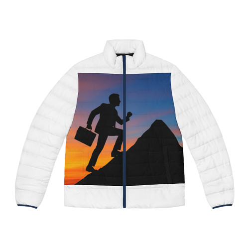 Driven to Succeed - Men's Puffer Jacket (AOP) Driven to Succeed - Men's Puffer Jacket (AOP)