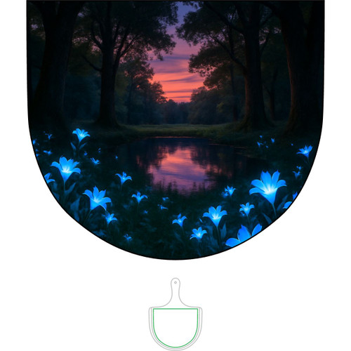 Ethereal Twilight Glade - Bamboo Pizza Board (Engraving)