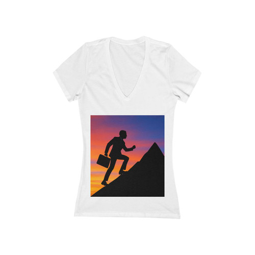 Driven to Succeed - Women's Jersey Short Sleeve Deep V-Neck Tee