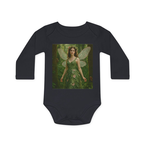 Whimsical Woodland Sprite - Baby Long-Sleeve Organic Bodysuit