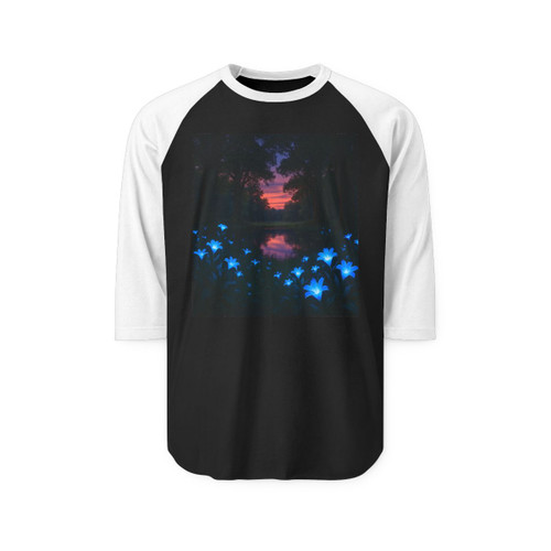 Ethereal Twilight Glade - Unisex Three-Quarter Sleeve Raglan Shirt