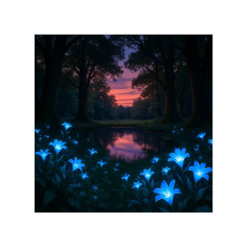 Ethereal Twilight Glade - Transparent Outdoor Stickers, Square, 1pc