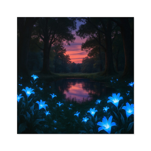 Ethereal Twilight Glade - Laminate Stickers, Square