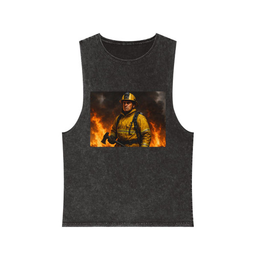 Brave Heat Heroes - Unisex Stonewash Tank Top Brave Heat Heroes - Unisex Stonewash Tank Top