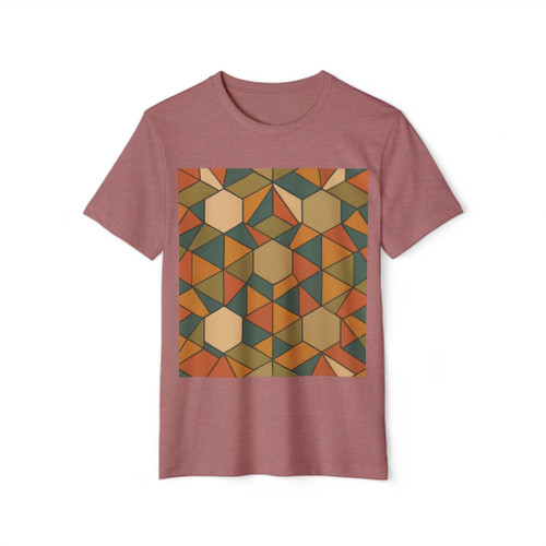 Geometric Fusion - Unisex Recycled Organic T-Shirt