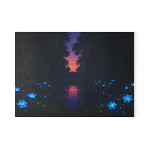 Ethereal Twilight Glade - Glass Cutting Board