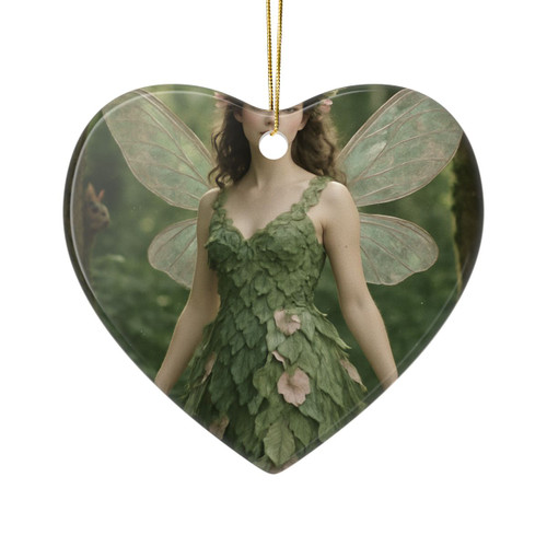 Whimsical Woodland Sprite - Ceramic Ornaments, 2-Side Print