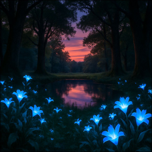 Ethereal Twilight Glade - Custom Cut Acrylic Ornament