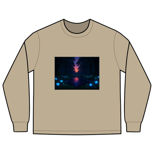 Ethereal Twilight Glade - Men's Heavy Faded Long Sleeve Tee