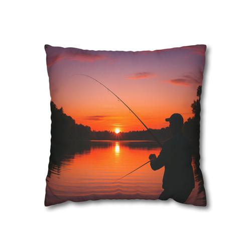 Casting Dreams - Square Poly Canvas Pillowcase