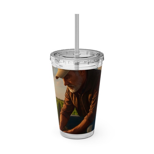 Harvest Heartbeat - Sunsplash Tumbler with Straw, 16oz