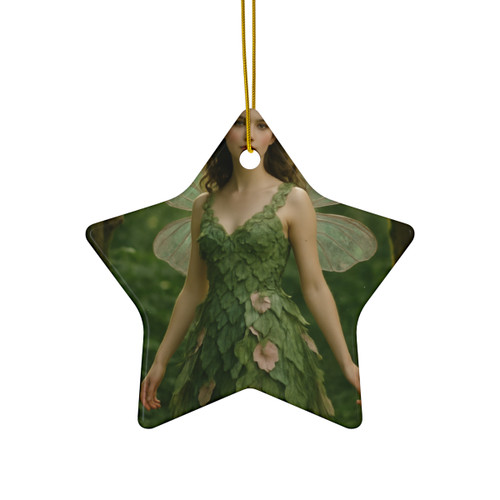Whimsical Woodland Sprite - Ceramic Ornament, 4 Shapes