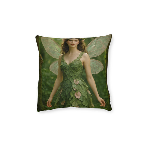 Whimsical Woodland Sprite - Square Pillow - Pink Back