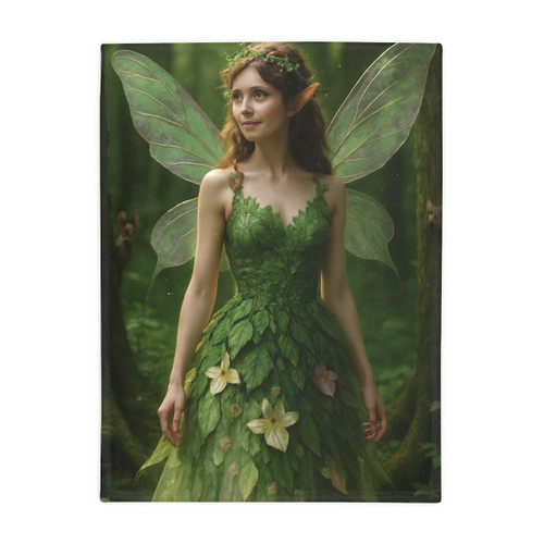 Whimsical Woodland Sprite - Plush Fleece Blanket