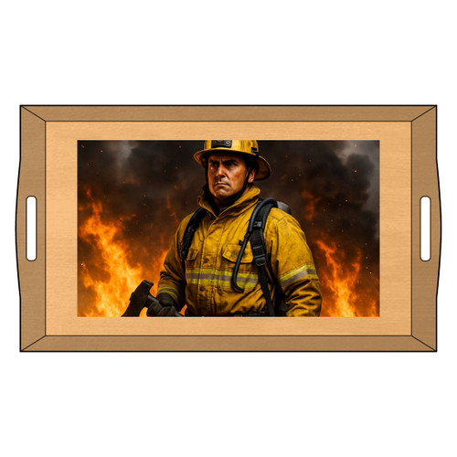 Brave Heat Heroes - Bamboo Serving Tray (Engraving)