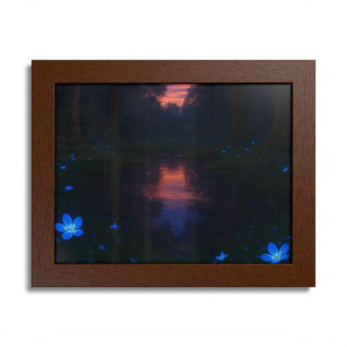 Ethereal Twilight Glade - Framed Poster, Multi-Color