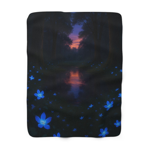 Ethereal Twilight Glade - Sherpa Fleece Blanket