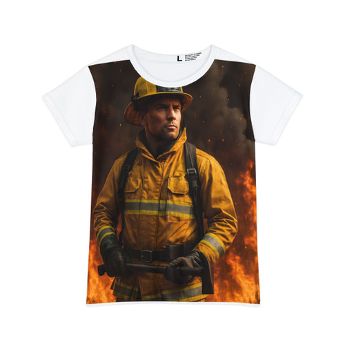 Brave Heat Heroes - Women's Short Sleeve Shirt (AOP) Brave Heat Heroes - Women's Short Sleeve Shirt (AOP)
