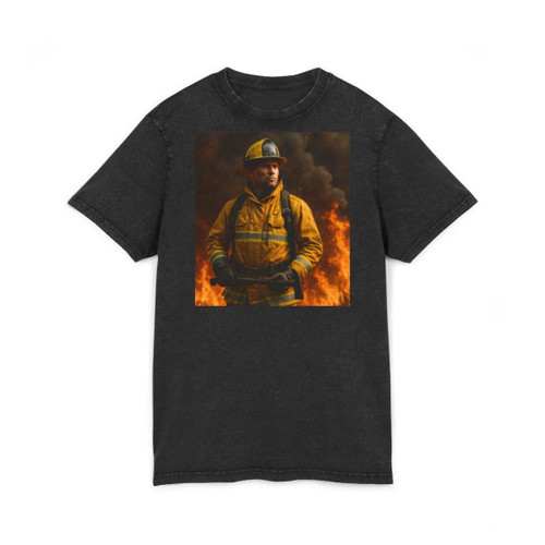 Brave Heat Heroes - Acid Washed Round Neck Tee