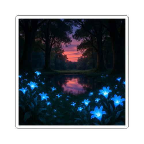 Ethereal Twilight Glade - Square Stickers