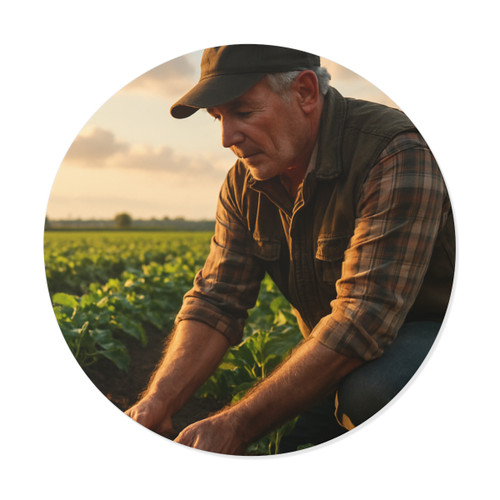 Harvest Heartbeat - Round Vinyl Stickers