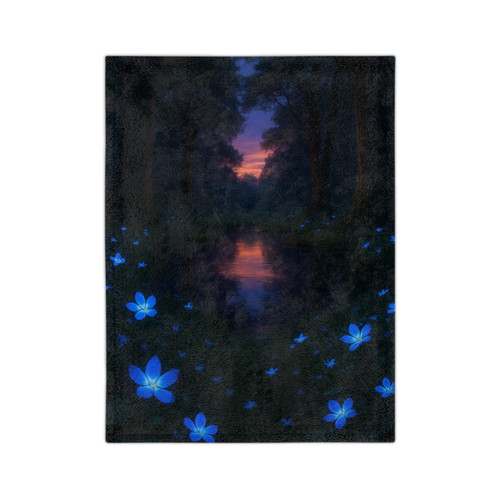 Ethereal Twilight Glade - Velveteen Microfiber Blanket
