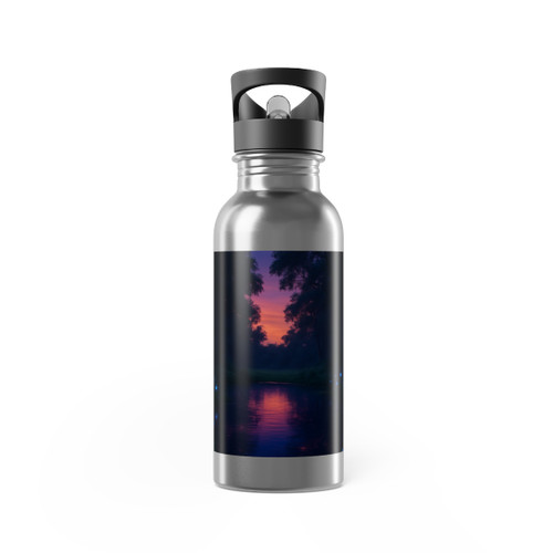 Ethereal Twilight Glade - Stainless Steel Water Bottle With Straw, 20oz