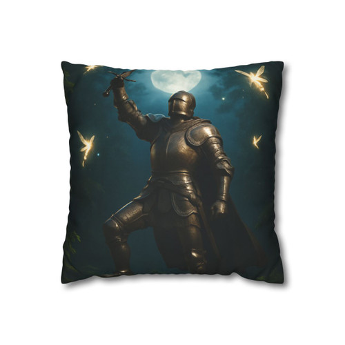 Epic Fantasy Quest - Square Poly Canvas Pillowcase