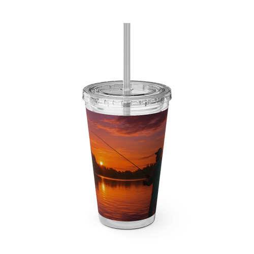 Casting Dreams - Sunsplash Tumbler with Straw, 16oz