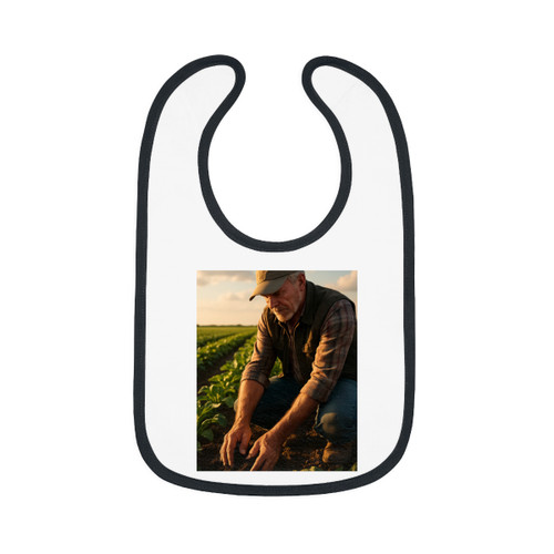 Harvest Heartbeat - Baby Contrast Trim Jersey Bib