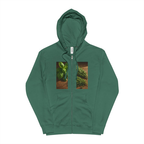 Rustic Herb Garden - Unisex Fleece Zip Up Hoodie Rustic Herb Garden - Unisex Fleece Zip Up Hoodie