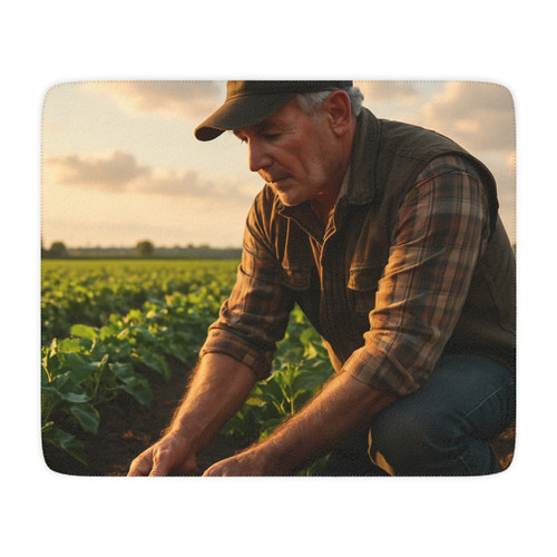 Harvest Heartbeat - Tan Sherpa Blanket