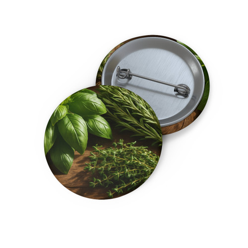 Rustic Herb Garden - Custom Pin Buttons