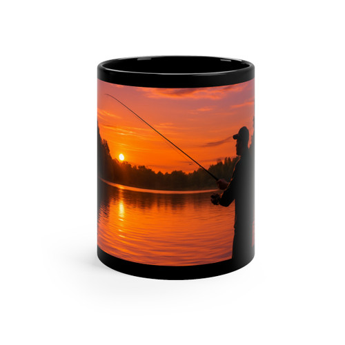 Casting Dreams - Black Coffee Mug, 11oz
