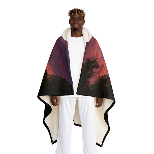 Casting Dreams - Hooded Sherpa Fleece Blanket