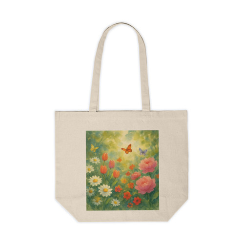 Serene Garden Escape - Canvas Shopping Tote