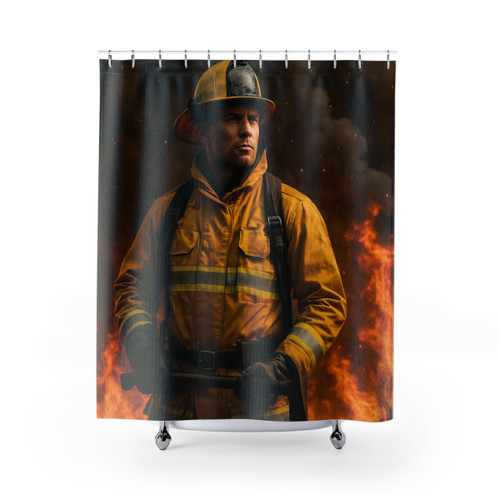 Brave Heat Heroes - Shower Curtains
