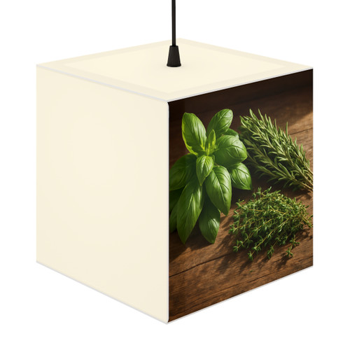 Rustic Herb Garden - Light Cube Lamp