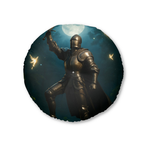 Epic Fantasy Quest - Tufted Floor Pillow, Round