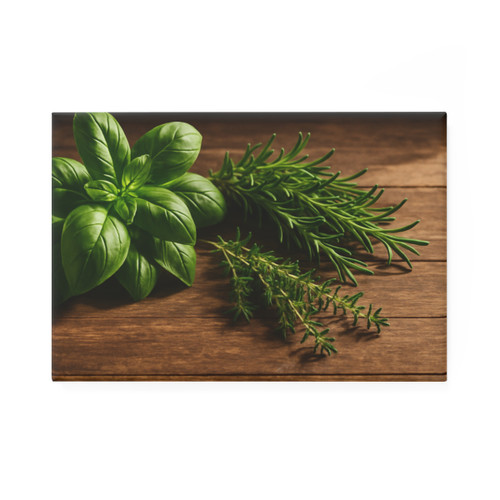 Rustic Herb Garden - Button Magnet, Rectangle (1 & 10 pcs)