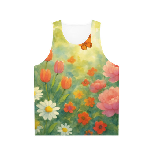 Serene Garden Escape - Unisex Tank Top (AOP) Serene Garden Escape - Unisex Tank Top (AOP)