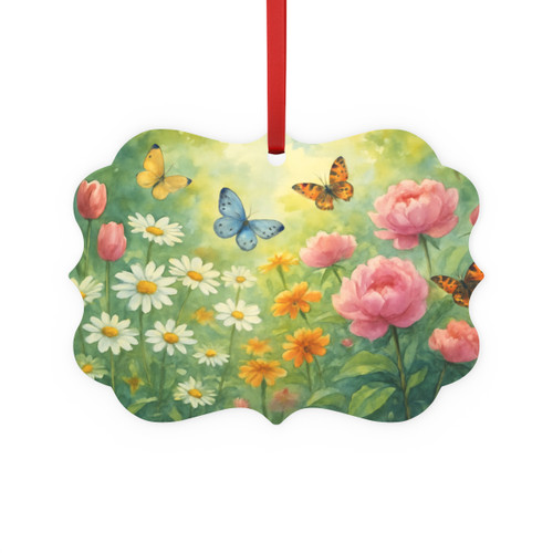 Serene Garden Escape - Metal Plaque Ornament