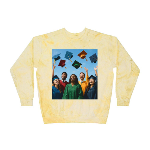 Cap Toss Celebration - Unisex Color Blast Crewneck Sweatshirt