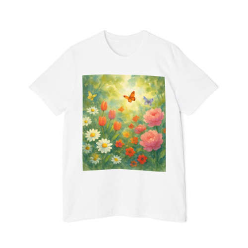 Serene Garden Escape - USA-Made Unisex Short-Sleeve Jersey T-Shirt
