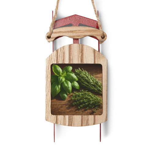 Rustic Herb Garden - Sled Ornaments