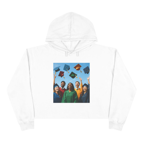 Cap Toss Celebration - Crop Hoodie