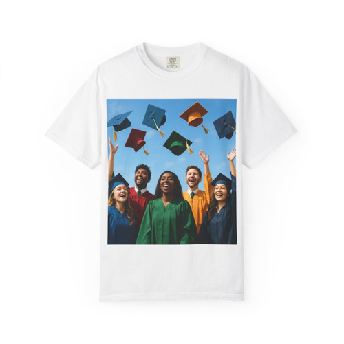 Cap Toss Celebration - Unisex Garment-Dyed T-shirt